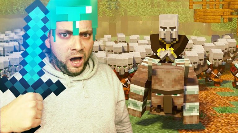Prvýkrát v Živote Bojujem Proti Obrovskej Armáde – Noob Hrá Minecraft #4