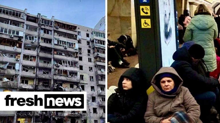 Takto Rusi bombardujú Kyjev, ľudia sa skrývajú v metre (RUSKÁ INVÁZIA NA UKRAJINU)