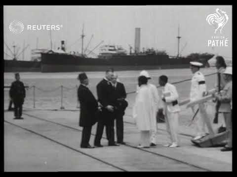 PALESTINE: Emperor Haile Selassie arriving in Jerusalem (1936)