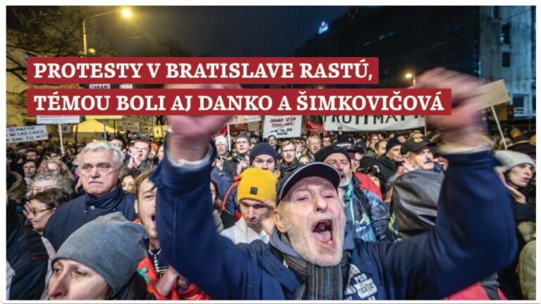 Na opozičné protesty v Bratislave prišlo už 26-tisíc ľudí. Veľkou témou je Dankova nehoda (VIDEO)